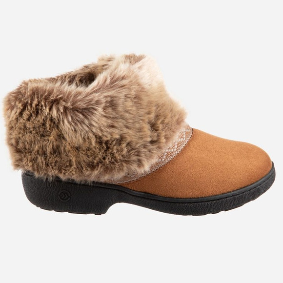 isotoner Shoes - NWT Isotoner Tan Warm Comfort 360 All Round Memory Foam Shoe Bootie Size: 8.5-9